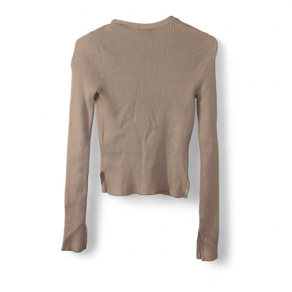 Abercrombie & Fitch Beige V-Neck Cardigan - Picture 3 of 8